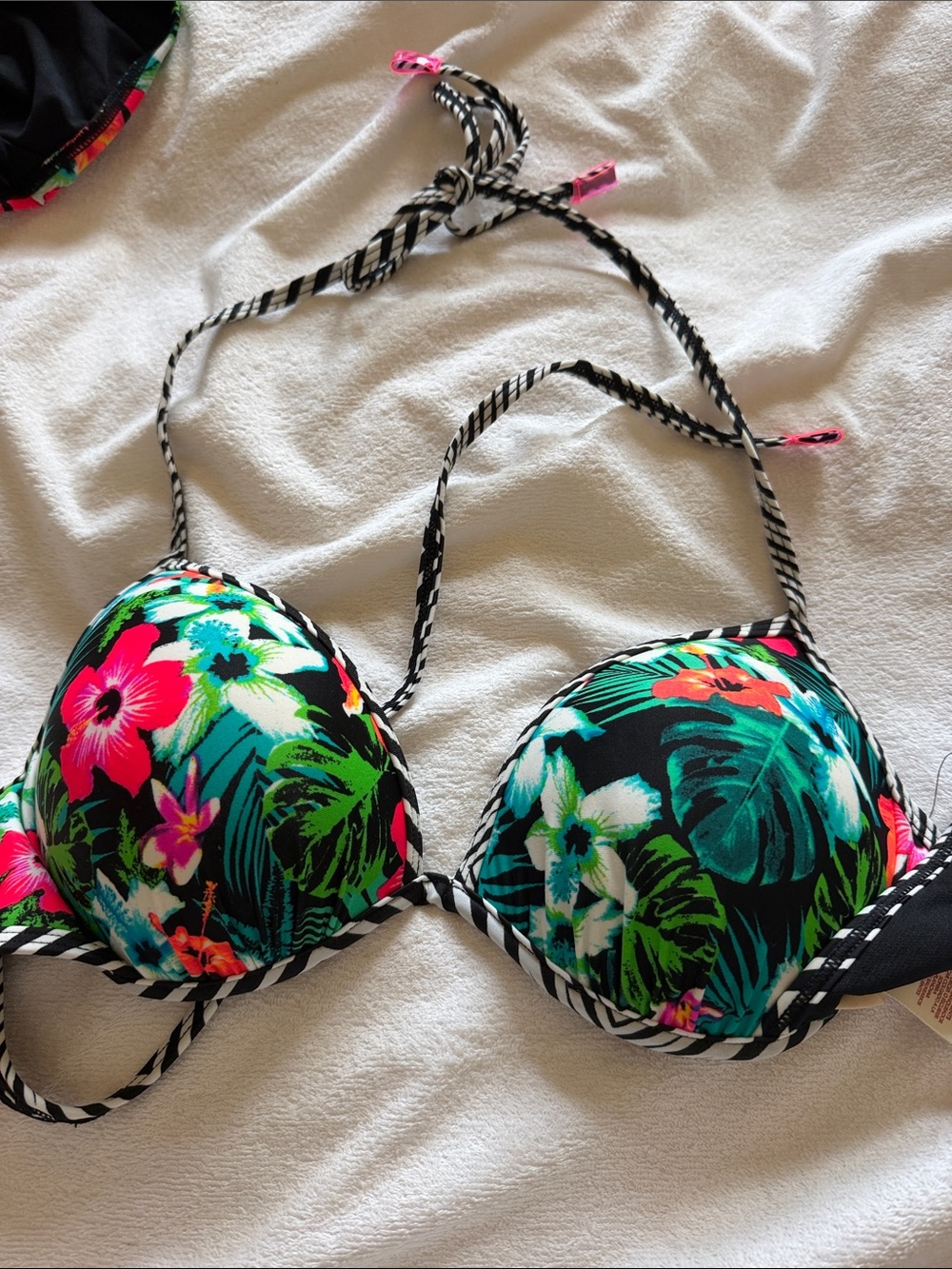 NWT TYR Take A Trip Push Up Bra & Classic Bottom Bikini Set Floral SZ L NEW - Picture 4 of 6